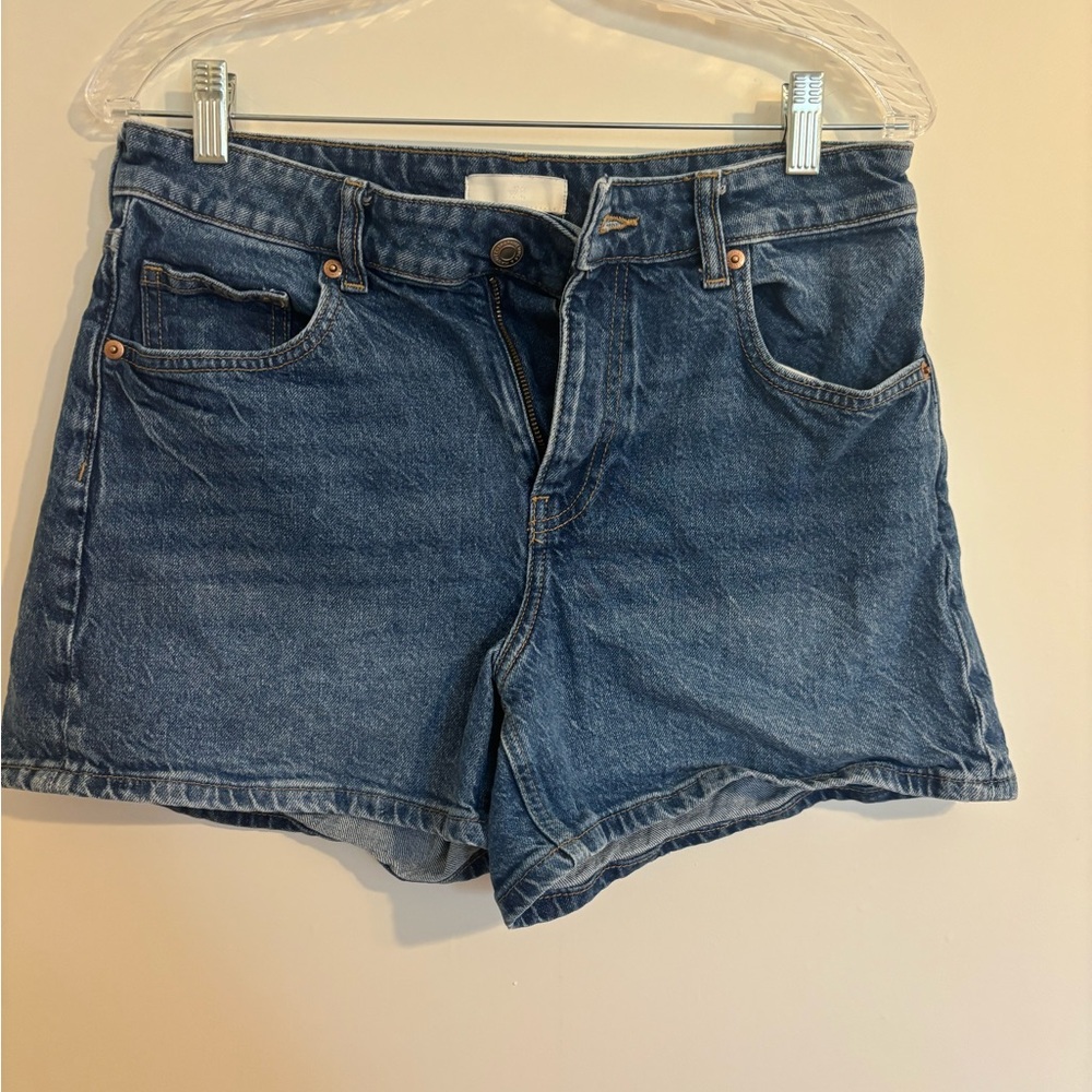 Women's High-Rise Denim Jean Shorts - Dark Blue
